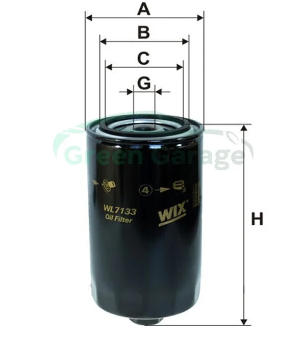 Фільтр оливи WIX WL7133 (фото 1)