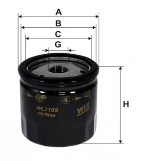 Фильтр масляный двигателя VW /OP616 (пр-во -Filtron) WIX WL7169