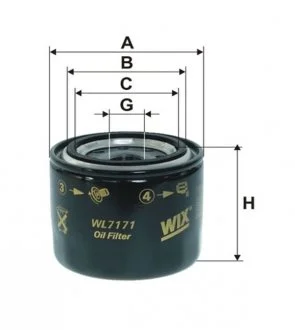 Фильтр масляный двигателя OPEL, KIA, MITSUBISHI /OP617 (пр-во -Filtron) WIX WL7171
