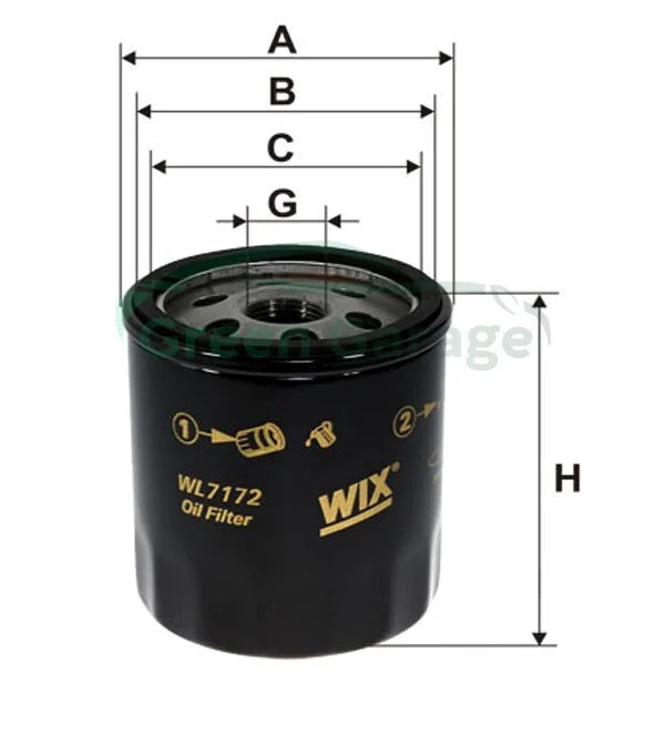 Фільтр оливи WIX WL7172 (фото 1)