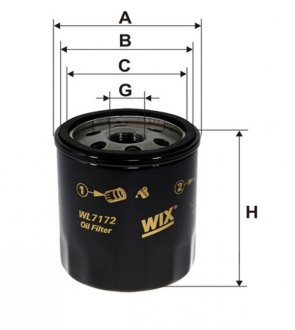 Фильтр масляный двигателя FORD, TOYOTA /OP618 (-Filtron) WIX WL7172