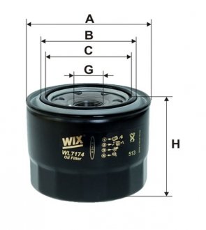 Фільтр оливи WIX WL7174