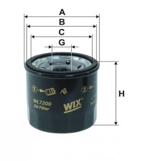 Фільтр оливи WIX WL7200