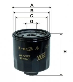 Фильтр масляный двигателя AUDI, VW, SKODA /OP641 (пр-во -Filtron) WIX WL7203
