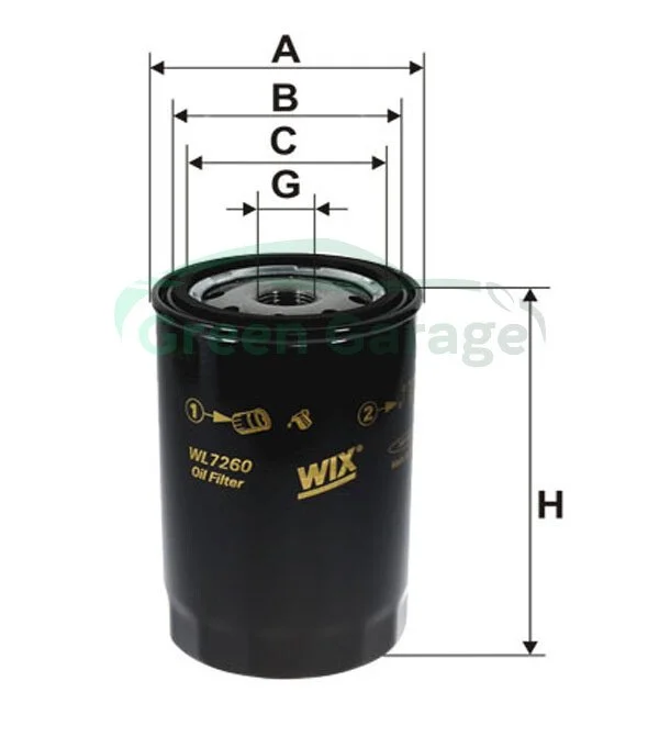 Фільтр оливи WIX WL7260 (фото 1)