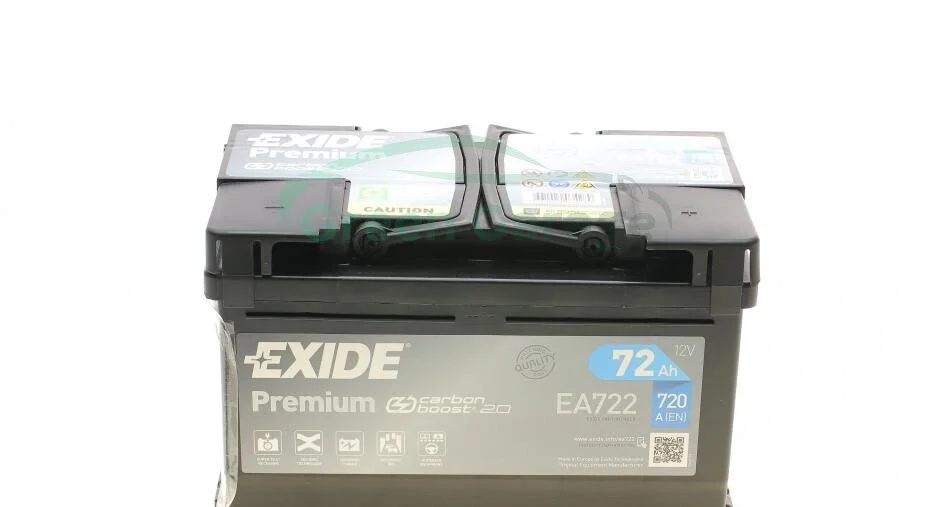 Акумулятор 72Ah-12v Exide PREMIUM (278х175х175), R, EN720 EXIDE EA722 (фото 1)