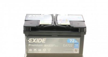 Аккумулятор 72Ah-12v PREMIUM(278х175х175),R,EN720 EXIDE EA722