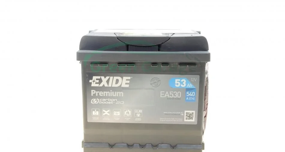 Акумулятор 53Ah-12v Exide PREMIUM (207х175х190), R, EN540 EXIDE EA530 (фото 1)
