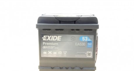 Акумулятор 53Ah-12v PREMIUM (207х175х190), R, EN540 EXIDE EA530