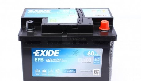 Акумулятор 60Ah-12v EFB (242х175х190), R, EN640 EXIDE EL600