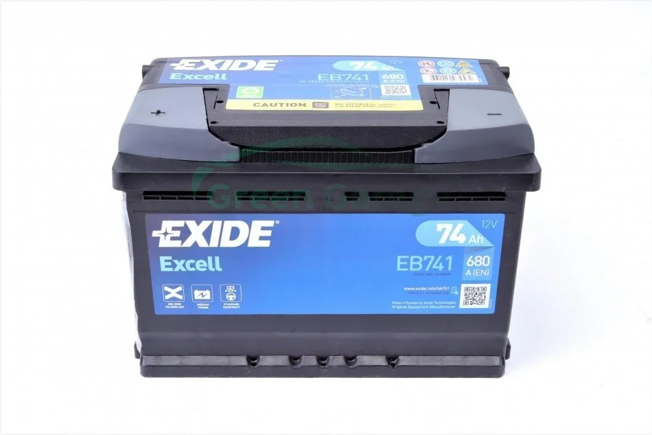 Акумулятор 74Ah-12v Exide EXCELL (278х175х190), L, EN680 EXIDE EB741 (фото 1)