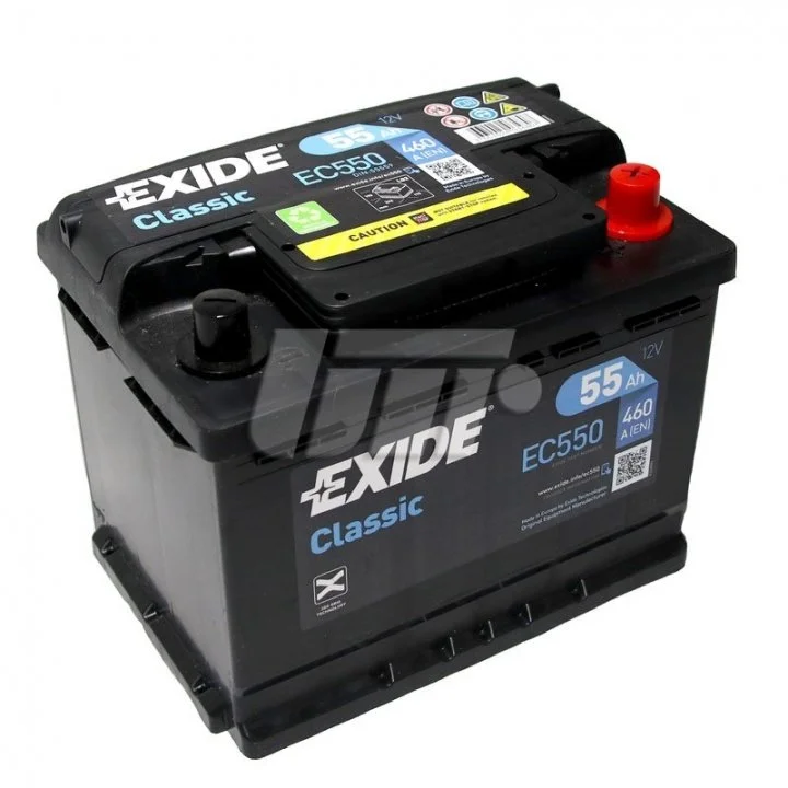 Акумулятор 55Ah-12v Exide CLASSIC (242х175х190), R, EN460 EXIDE EC550 (фото 1)