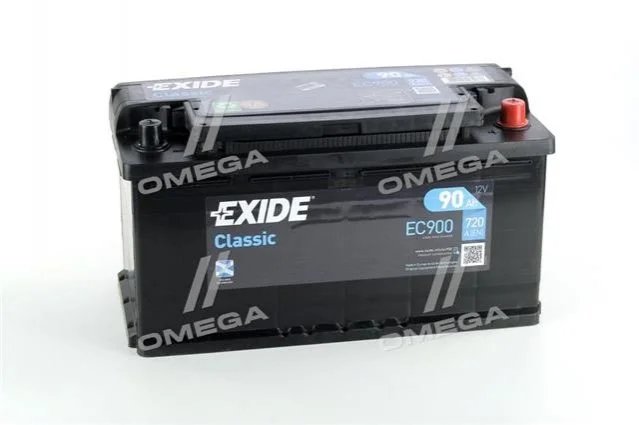Аккумулятор 90Ah-12v Exide CLASSIC(353х175х190),R,EN720 EXIDE EC900 (фото 1)