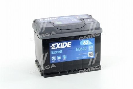 Акумулятор 62Ah-12v EXCELL (242х175х190), R, EN540 EXIDE EB620