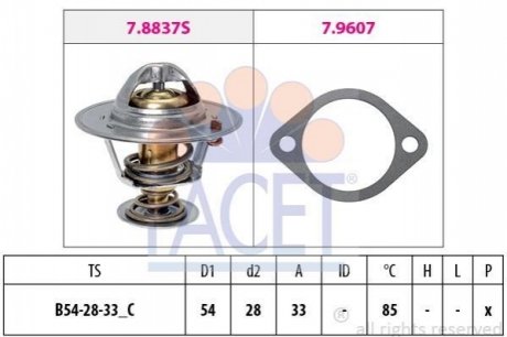 Термостат FACET 7.8838