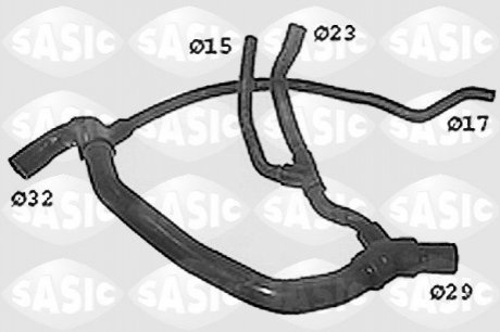 Патрубок системи охолодження SASIC SWH4193