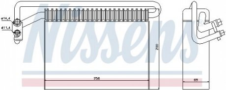 Випаровувач кондиціонера NISSENS 92177