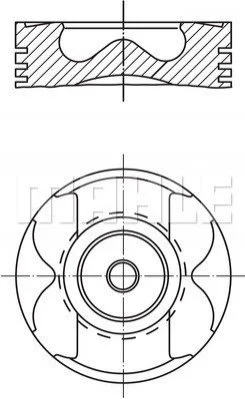 Поршень MAHLE / KNECHT 004 57 03 (фото 1)