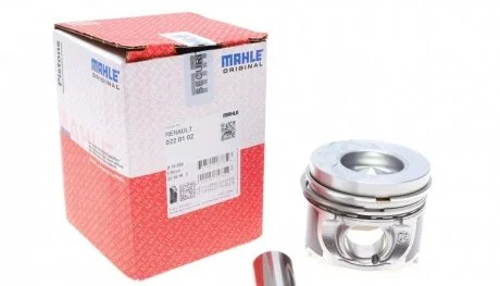 Поршень з кільцями RENAULT 76,50 K9K 1,5TD d26 (вир-во Mahle) MAHLE / KNECHT 022 01 02