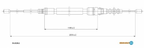 Трос ручного гальма ADRIAUTO 35.0228.1