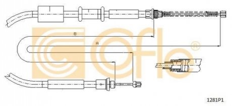 Трос ручника COFLE 1281P1