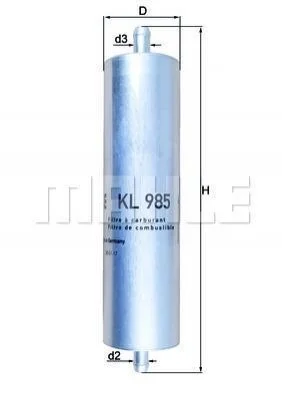 Паливний фільтр MAHLE / KNECHT KL985 (фото 1)