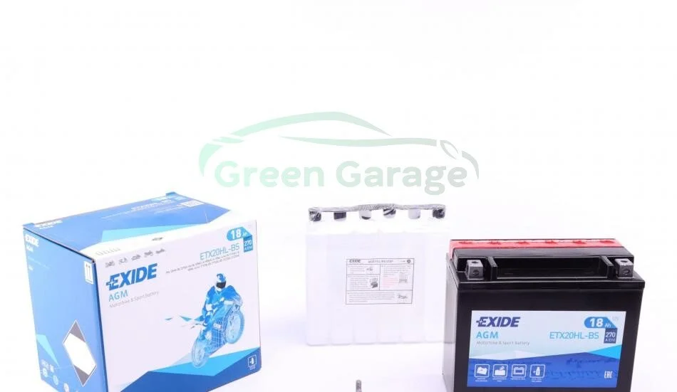 Аккумулятор 18Ah-12v Exide AGM (ETX20HL-BS) (175х87х155) R, EN270 EXIDE ETX20HLBS (фото 1)