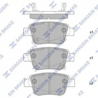 Кт. Гальмiвнi колодки Hi-Q (SANGSIN) SP2184