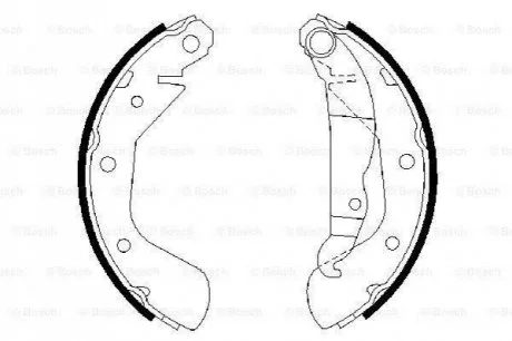 Гальмівні колодки барабанні BOSCH 0986487613