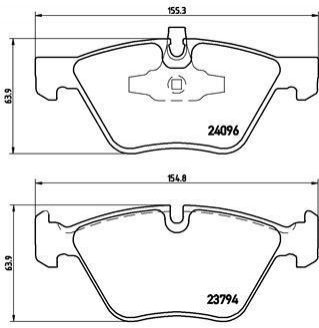 Гальмівні колодки дискові BREMBO P06 040