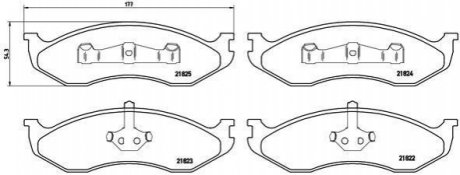 Гальмівні колодки дискові BREMBO P37 004