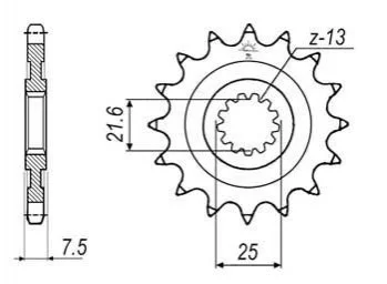 Передня зірка ESJOT JT MOTO 10047115