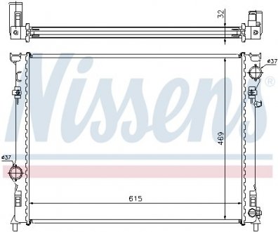 Радіатор охолоджування NISSENS 61014A (фото 1)