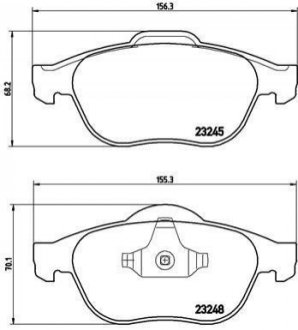 Гальмівні колодки дискові BREMBO P68 032