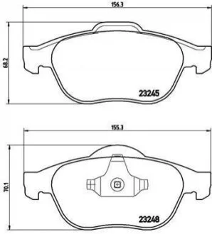 Гальмівні колодки дискові BREMBO P68 032