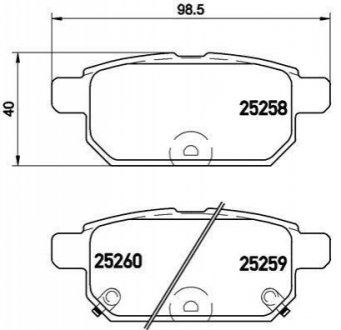 Колодки тормозные дисковые, к-кт. BREMBO P79 029