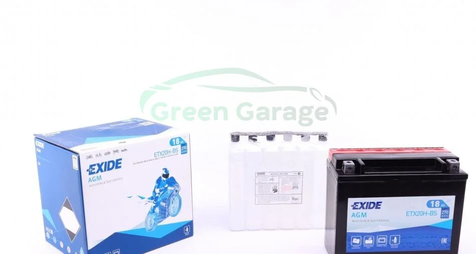 Аккумулятор 18Ah-12v Exide AGM (ETX20H-BS) (175х87х155) L, EN270 EXIDE ETX20HBS (фото 1)