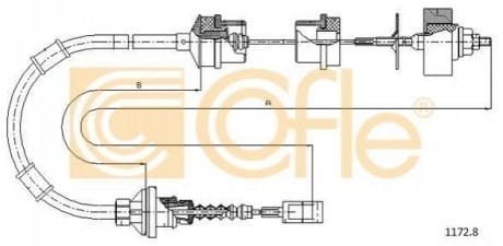 Трос зчеплення COFLE 1172.8