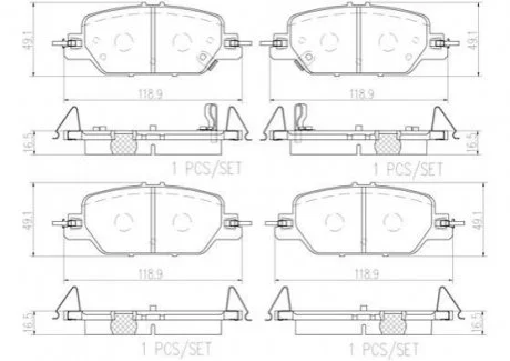 Гальмівні колодки дискові BREMBO P28 097