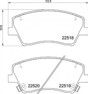 Гальмівні колодки дискові BREMBO P30 107