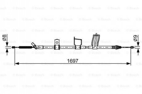 Гальмівний трос BOSCH 1987482628