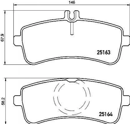 Гальмівні колодки дискові BREMBO P50 125 (фото 1)