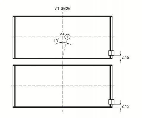 Пiдшипник шатуна (к-кт) GLYCO 713626/4 0.50MM (фото 1)