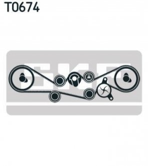 Комплект (ремінь+ролик+помпа) SKF VKMC 98109