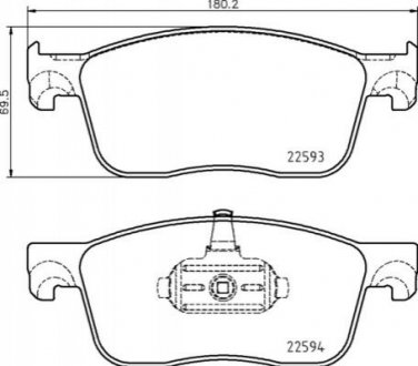 Гальмівні колодки дискові BREMBO P61 134