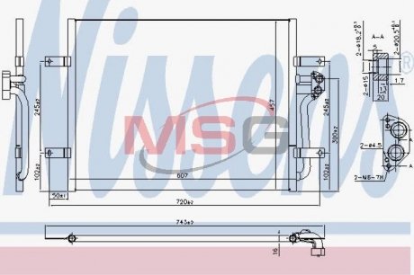 Радiатор кондицiонера NISSENS 940585