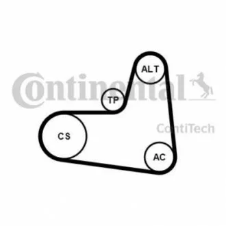 Комплект (ремінь+ролики) CONTITECH 6PK995 K1