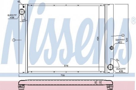 Радiатор NISSENS 64325