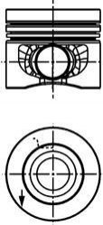 Поршень з кільцями VW 81,26 2,0TDI 16V CAGA,CAGB,CAGC,CAHA,CAHB,CBAA,CBAB,CBBB,CBDA (KS) KOLBENSCHMIDT 40558610