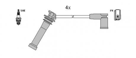 Комплект кабелiв запалювання STARLINE ZK 2882